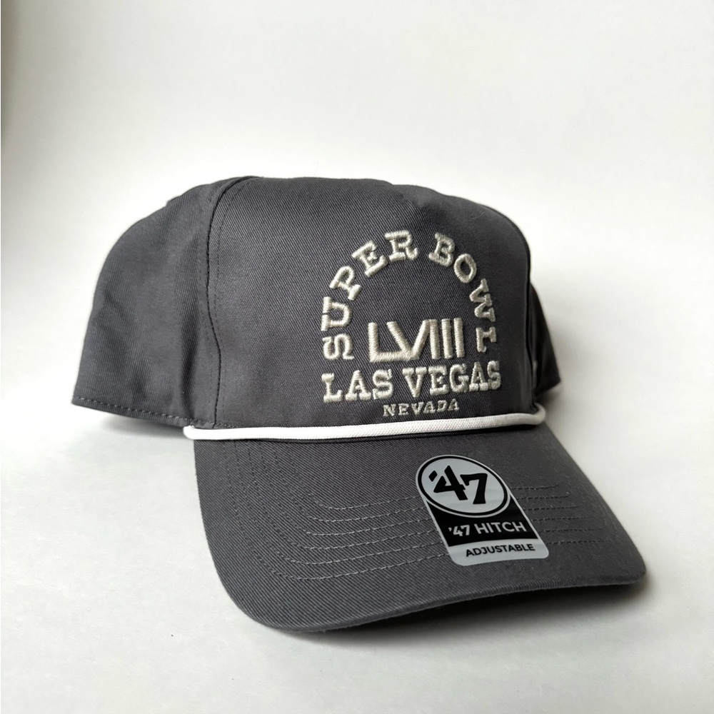 NWOT NFL 47 Brand Gray Super Bowl LVIII Nautical Snap Back Hat